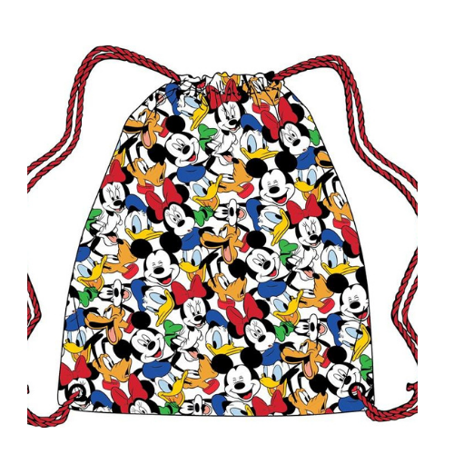 Disney Drawstring Tote Fab 5 Mickey Minnie & Friends