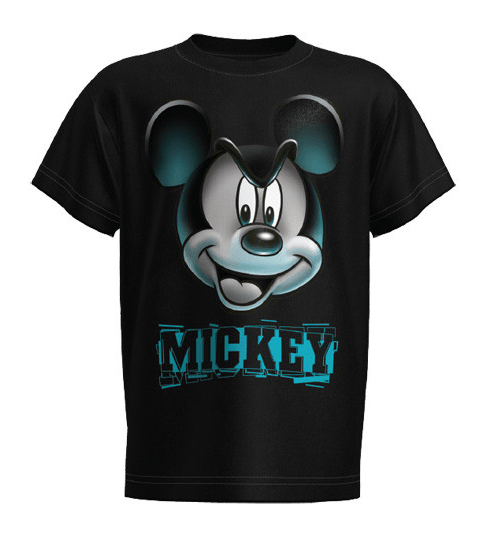 Disney Evil Mickey Mouse Green Light Youth Tee