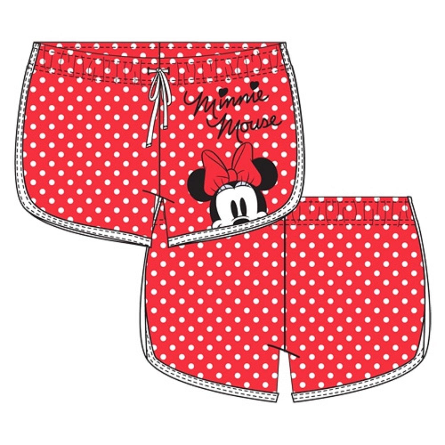 Disney Girls Minnie Mouse Peeking Red Polka Dot