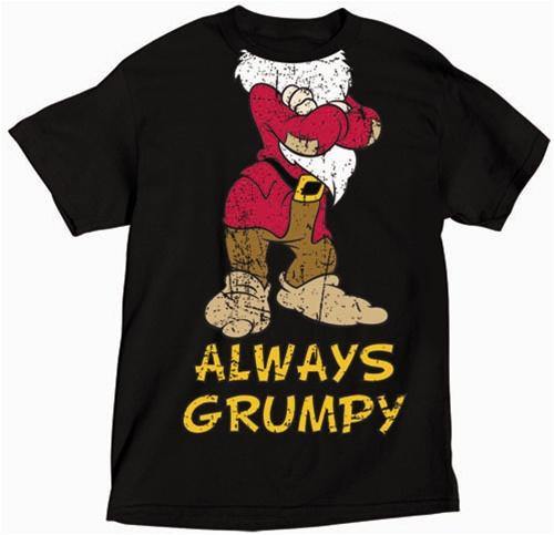 Disney Headless Grumpy Unisex Tee, Black