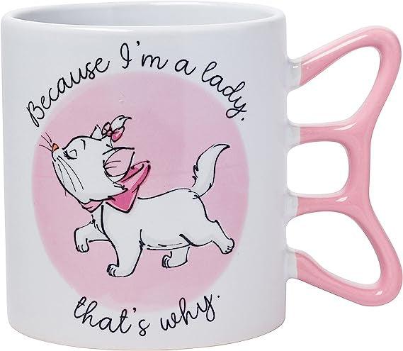 Disney Marie I'm a Lady 20oz Shaped Handle Ceramic Mug