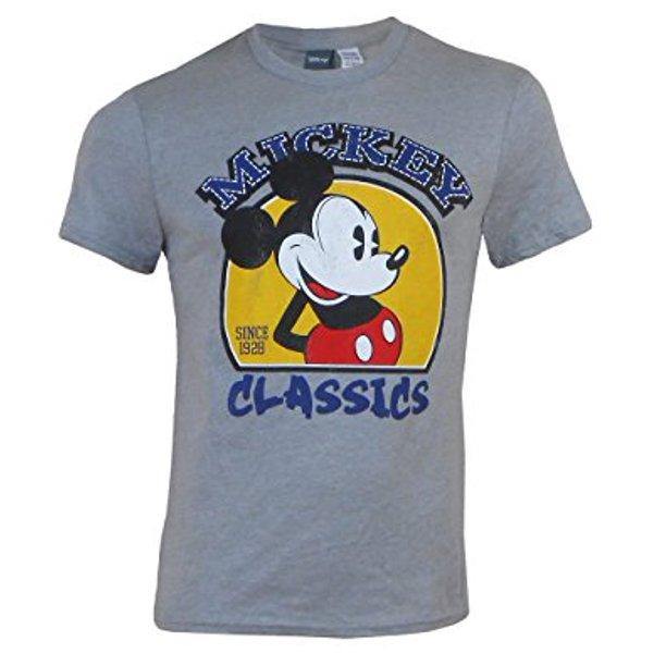 Disney Men's Classic Mickey Pajama T-Shirt Grey