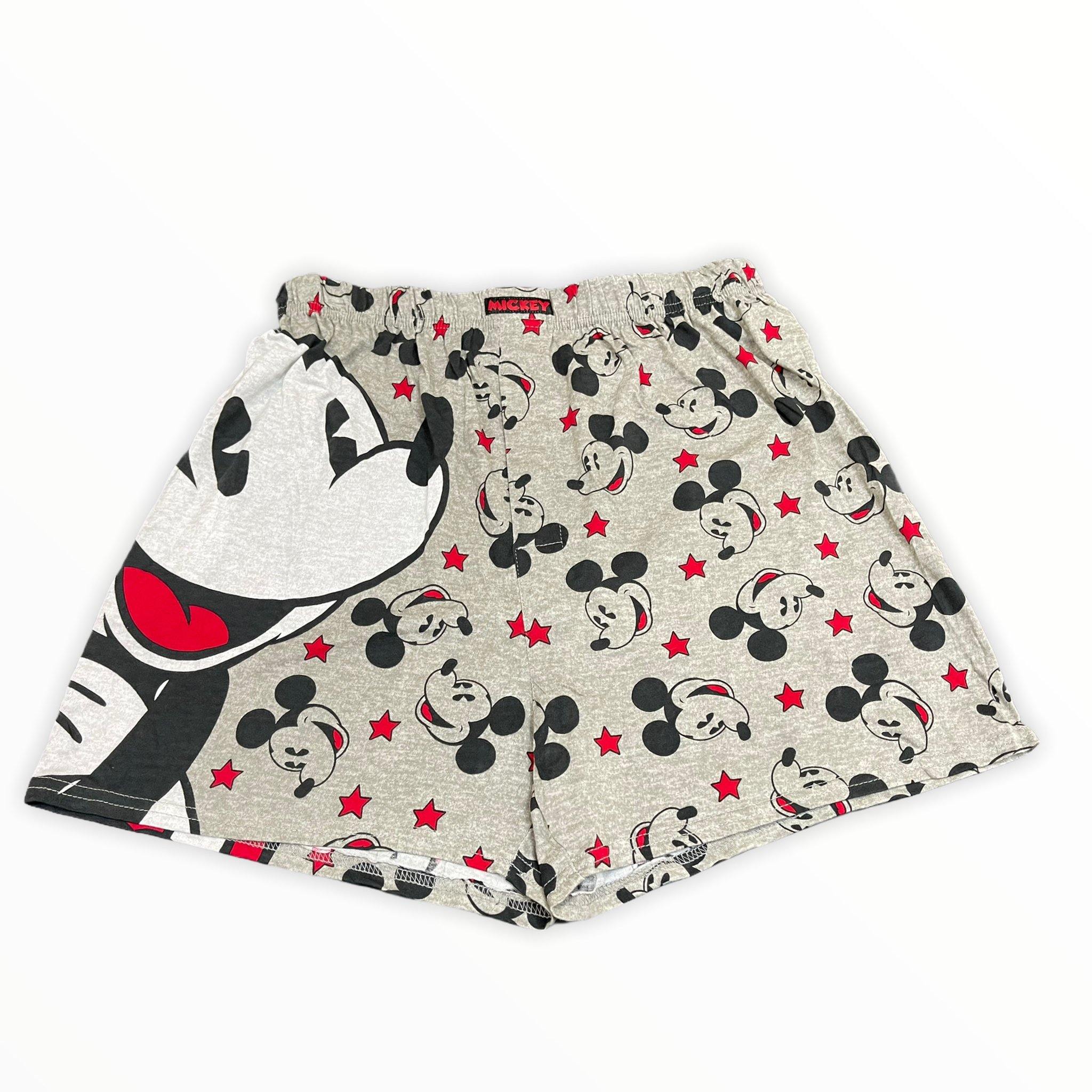 Disney Mens Boxer Shorts Gray Mickey Mouse