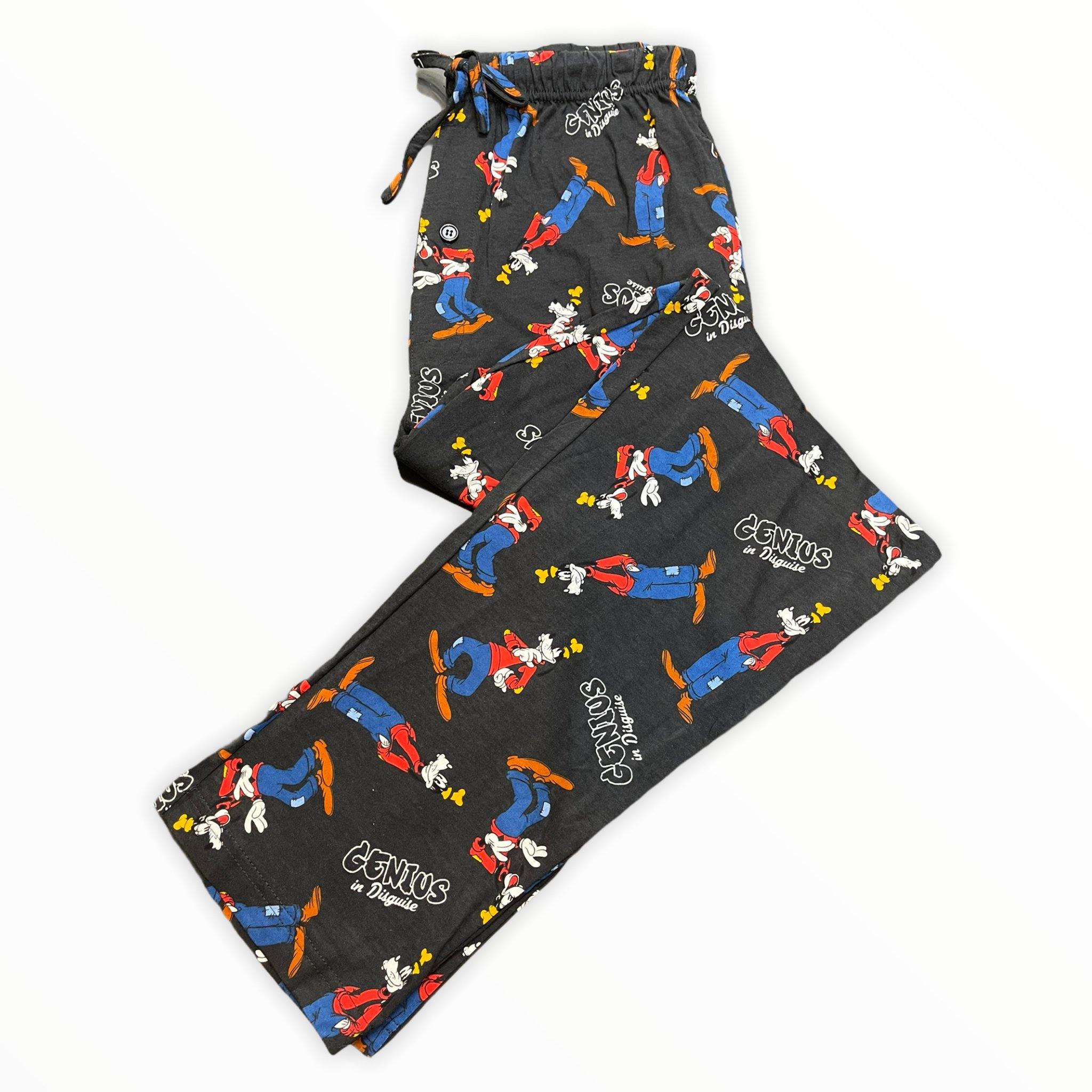 Disney Mens Classic Genius Pajama Pant Charcoal