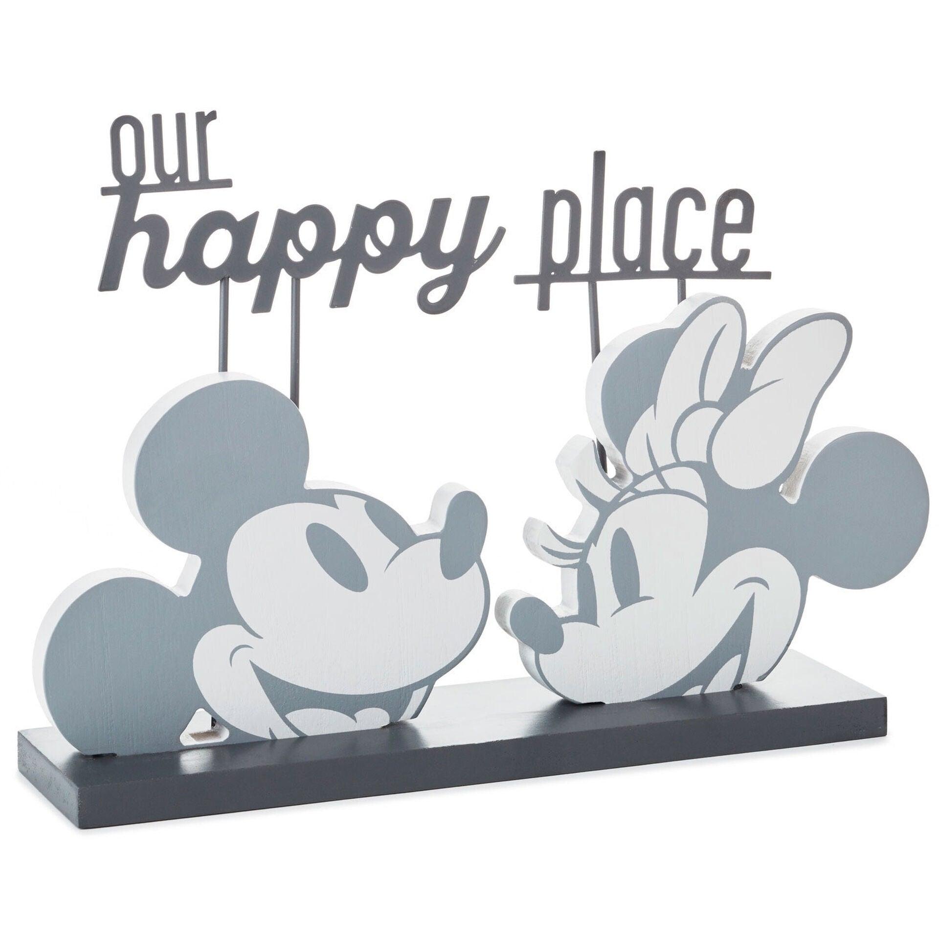 Disney Mickey and Minnie Our Happy Place Quote Sign