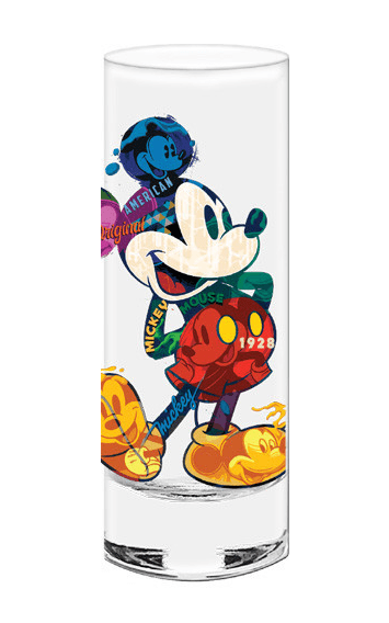 DISNEY MICKEY COLLAGE GLASS TOOTHPICK HOLDER