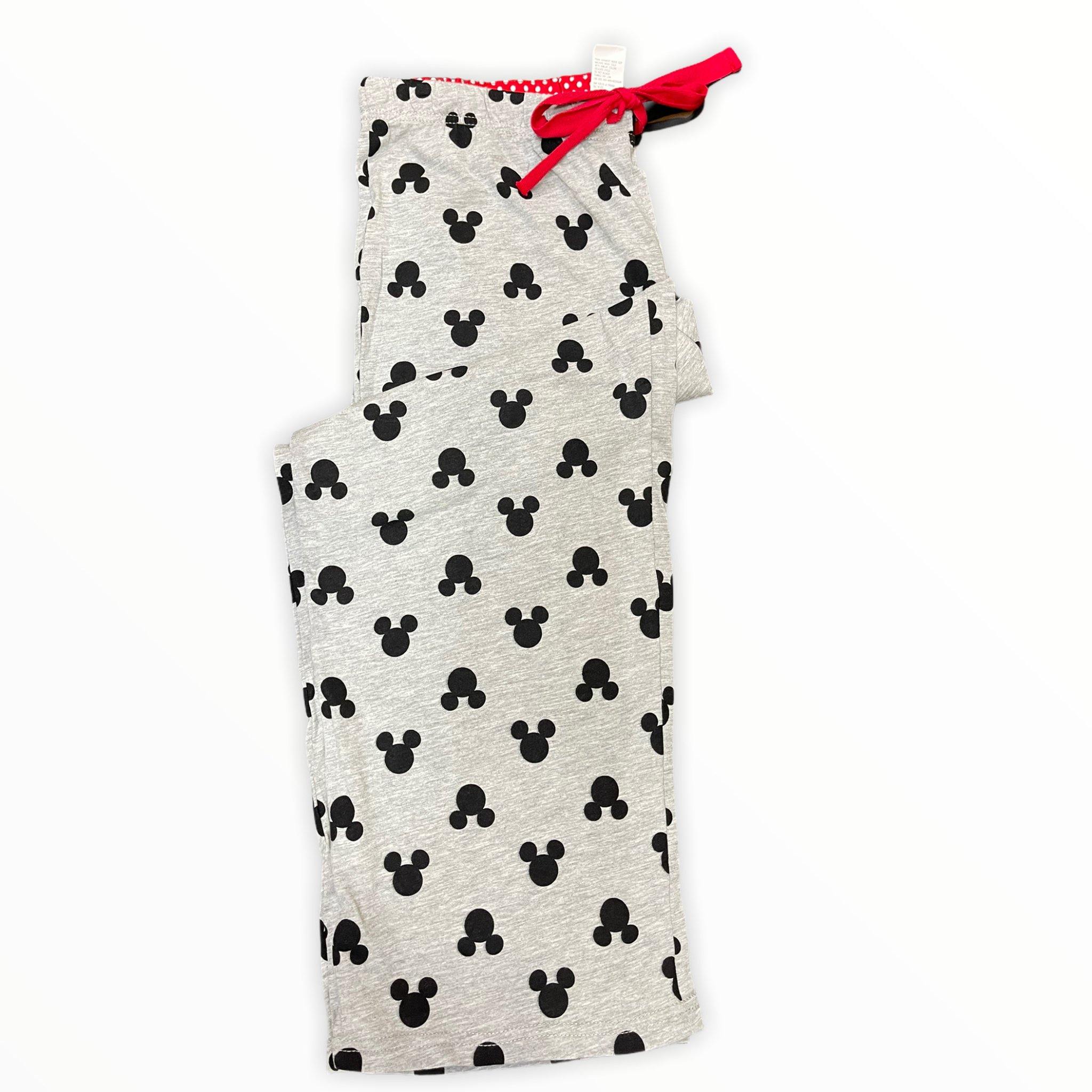 Disney Mickey Head Silhouette Womens Pajama Pants