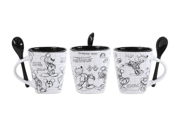 Disney Mickey Mouse Drawing Sketch 11oz Mug With Spoon - Disney Gifts