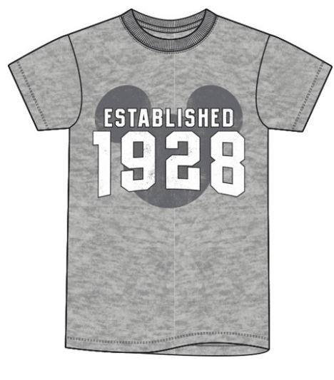 Disney Mickey Mouse EST.1928 Vintage Adult T-shirt