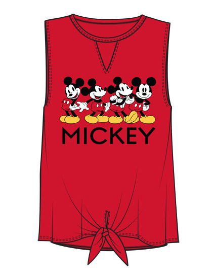 Disney Mickey Mouse Expressions Jr Red Knit Tank Top
