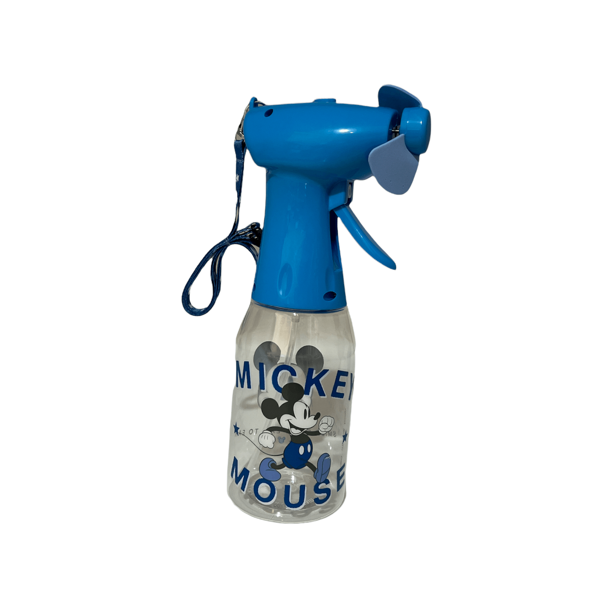 Disney Mickey Mouse Misting Fan W/ Lanyard Blue