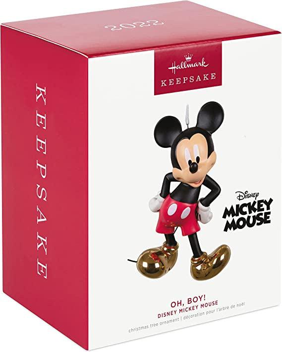 Hallmark 2022 Disney Mickey Mouse Oh Boy! Porcelain Ornament
