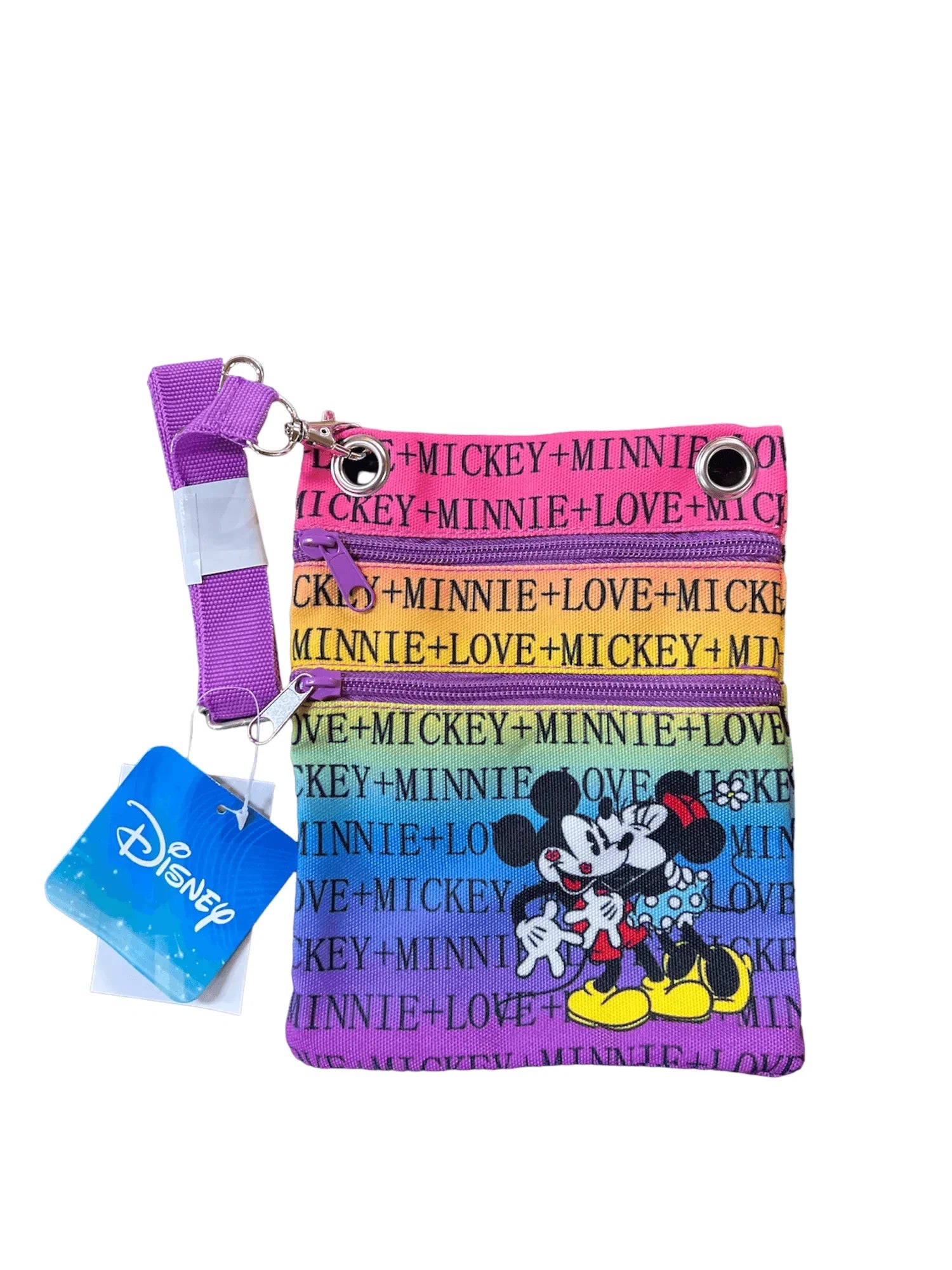 Loungefly Disney Mickey Mouse Rainbow Passport Crossbody Bag