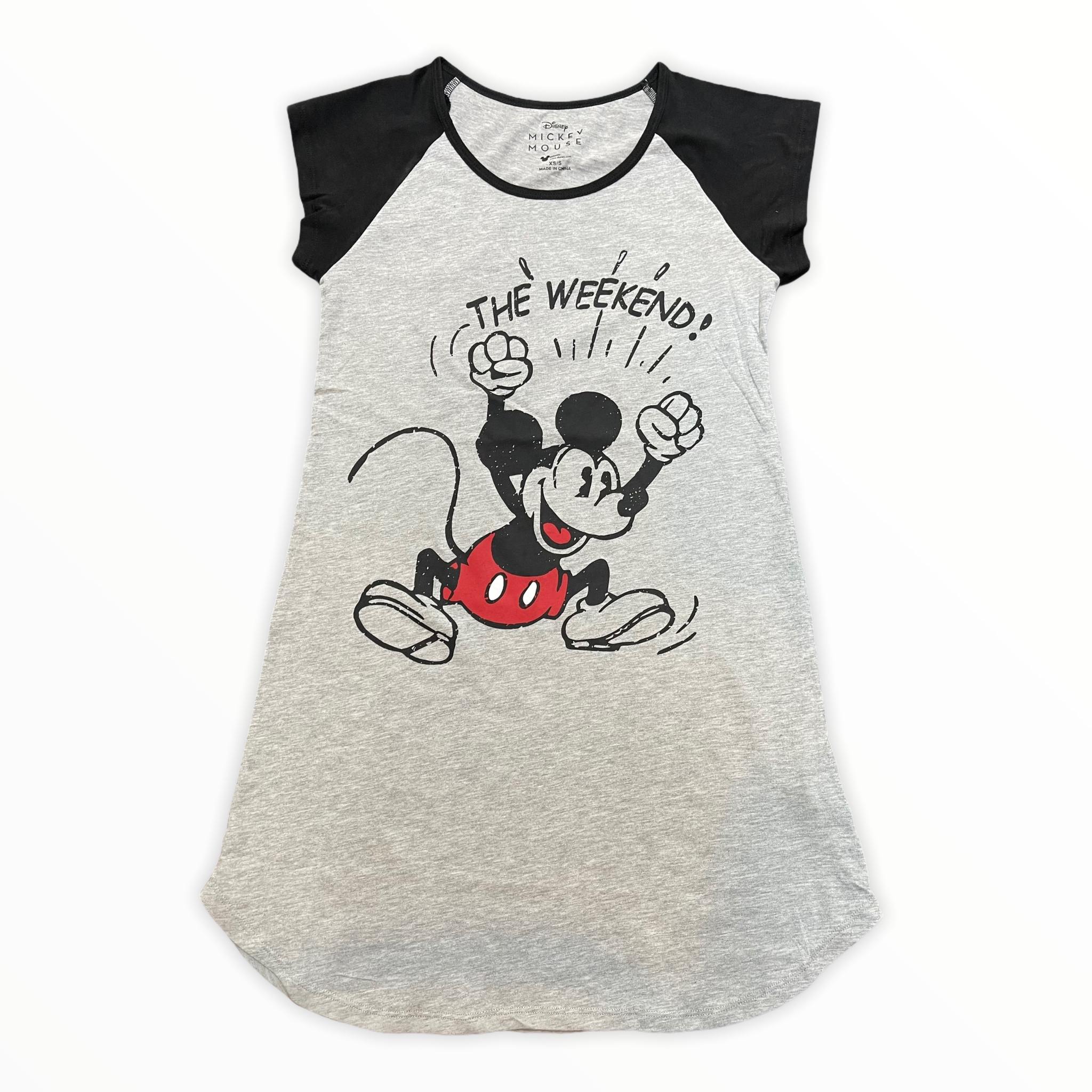 Disney Mickey Mouse "The Weekend" Womens Dorm Shirt