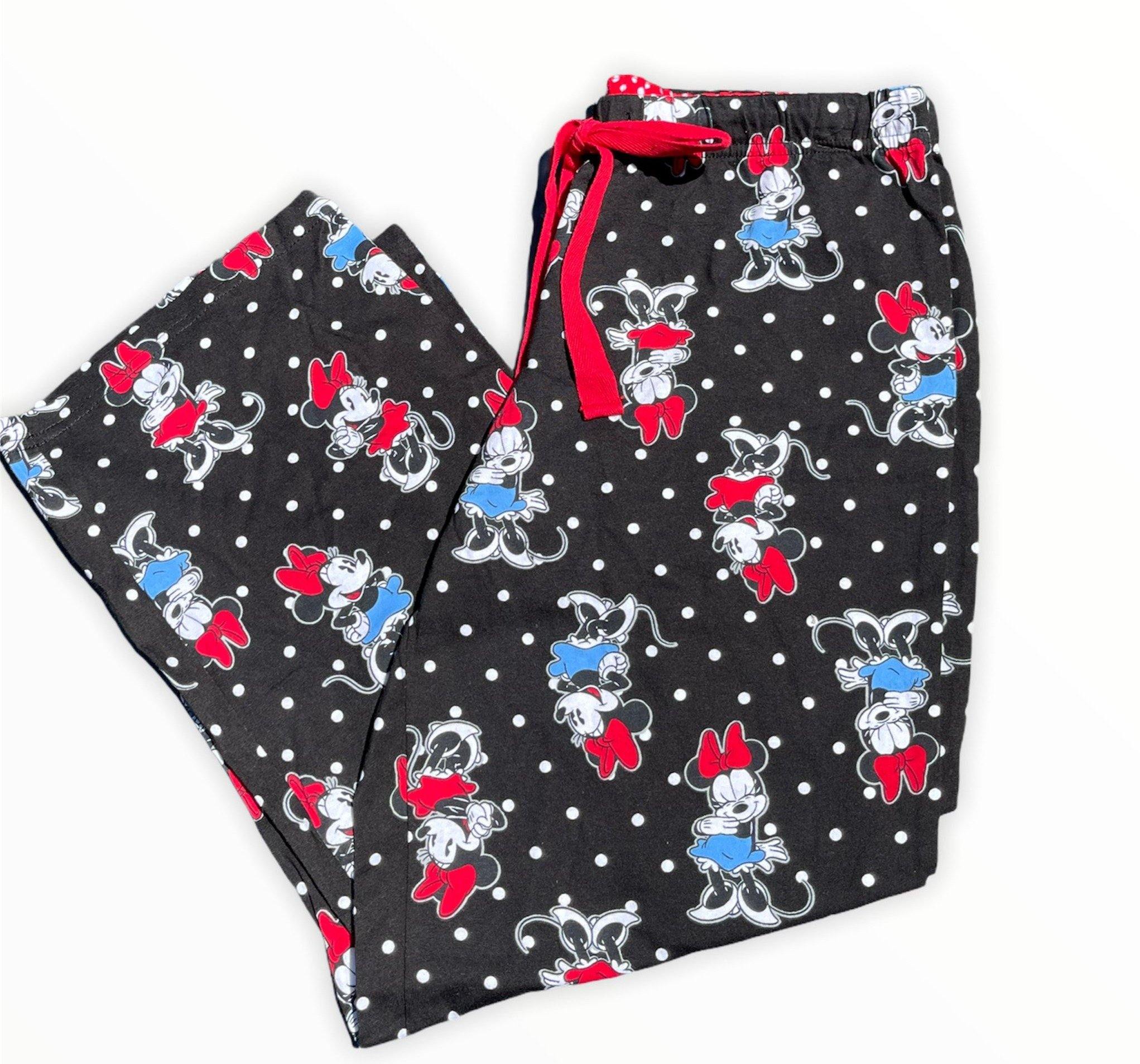 Disney Minnie Mouse & Polka Dot Print Pants Black