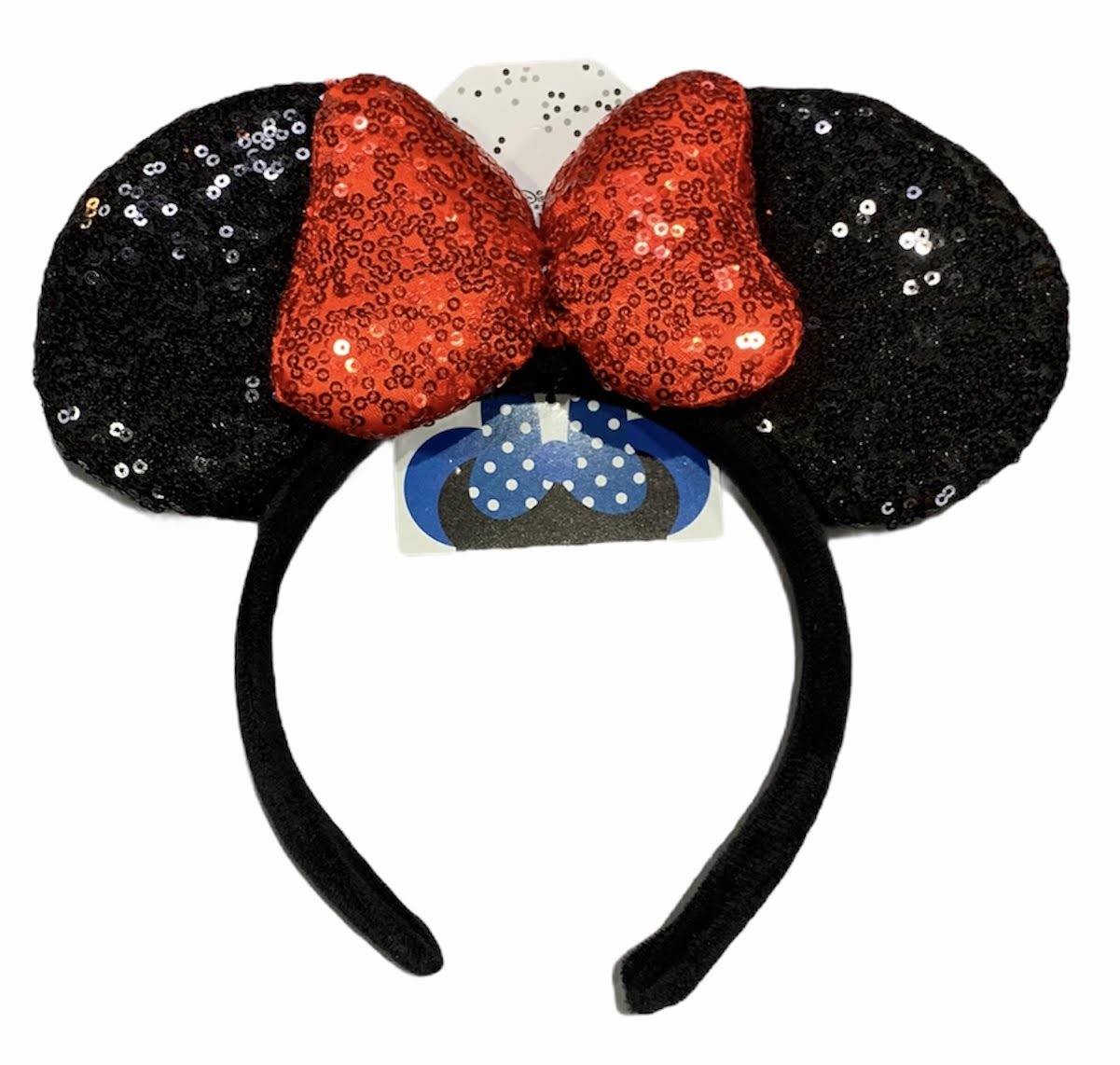 Disney Minnie Sequin Ears Headband Black/Red