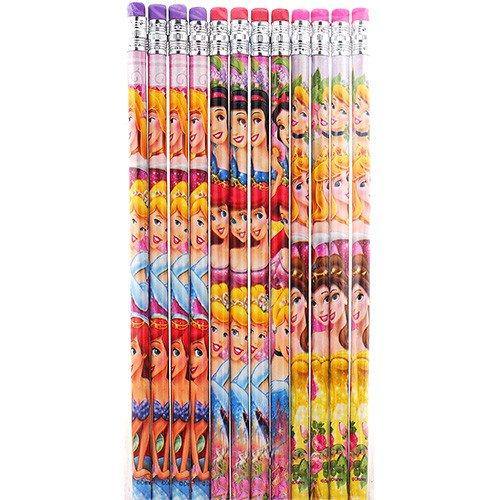 Disney Princess Authentic Licensed Beautiful 12 Wood Pencils Pack Ni