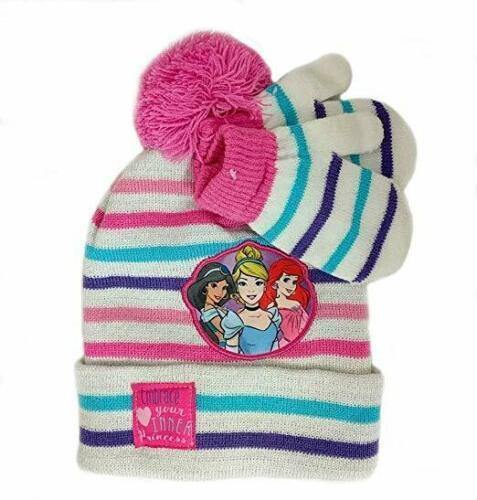 Disney Princess Jasmine, Ariel & Belle Beanie Hat Set