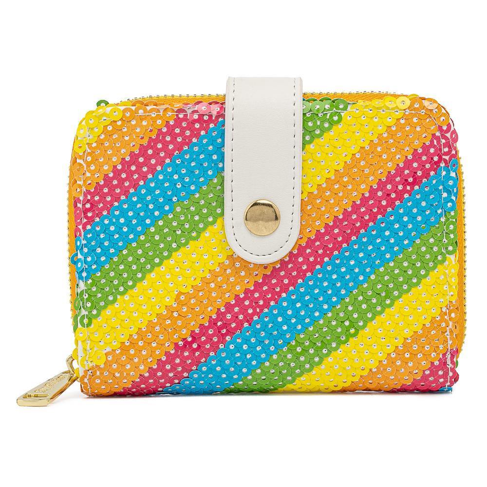 DISNEY SEQUIN RAINBOW MINNIE MOUSE ZIP AROUND WALLET