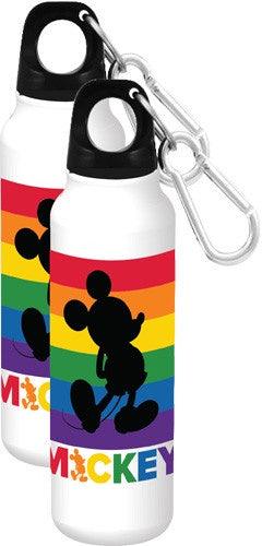 Disney Mickey & Minnie Mouse Sunset Aluminum Water Bottle with Carabiner  Hook