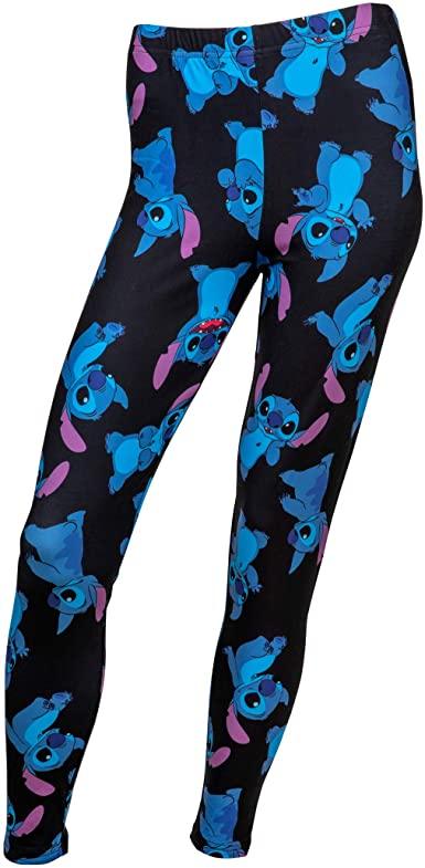 Disney Stitch Leggings All Over Print Stretch Black