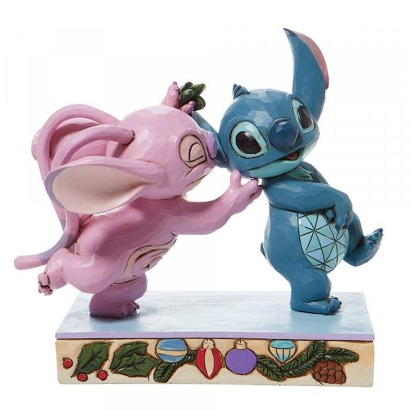 Disney Traditions Angel and Stitch Mistletoe Figurine