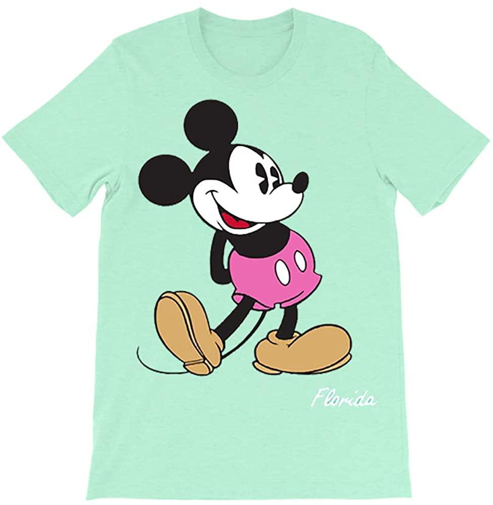 Disney Unisex Pastel Mint Green Mickey Mouse T-Shirt