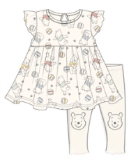 Disney White Winnie the Pooh Dress & Leggings - Infant