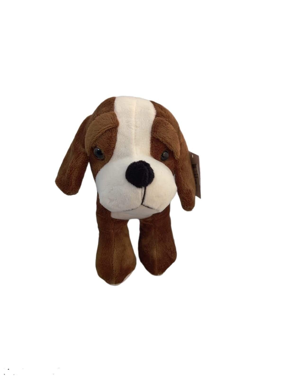Dog Plush Toy On An Extendable Red Leash