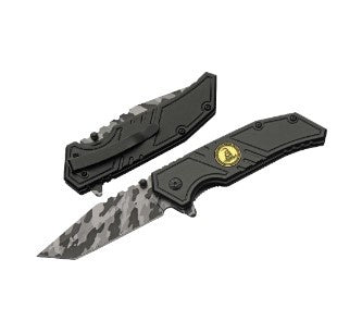 FK-4.75" "Dont Tread On Me'' Black Camo Liner Knife
