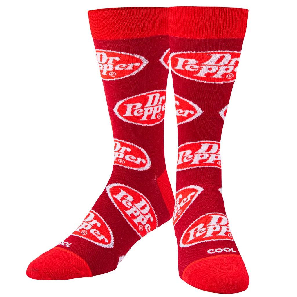 Dr Pepper Retro - Cool Socks Mens Crew Folded