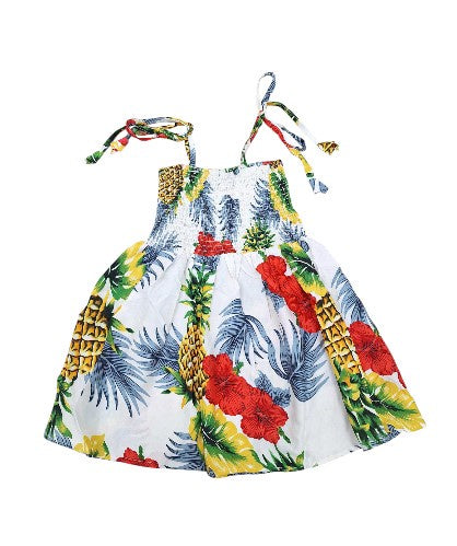 Girls’ Dress Pineapple White Assrt