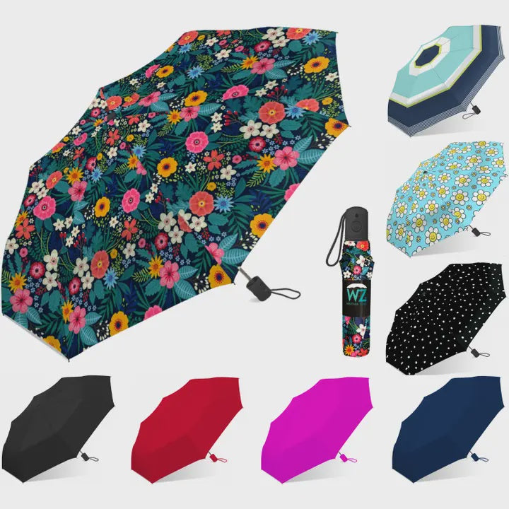Weather Zone 42" Auto-Open Mini Umbrella-Asstd Prints & Colors