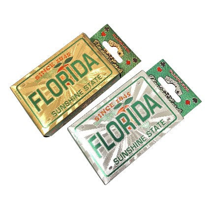 Florida License Plate Foil Playing Cards 2Col