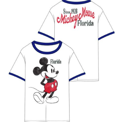 Florida Junior Mickey Club White Ringer Tee