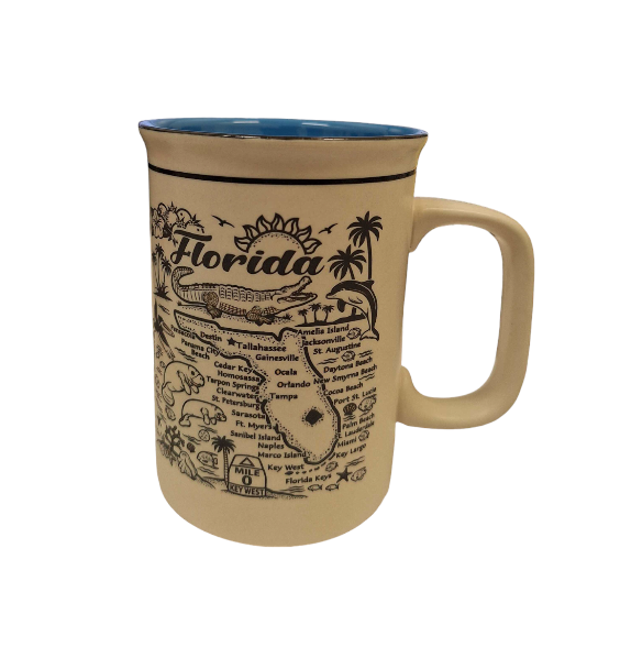 Florida Map History 16oz Ceramic Mug