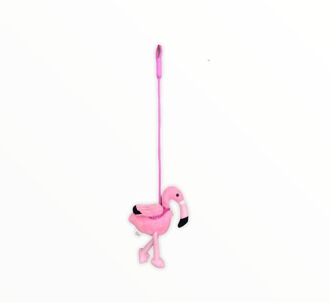 Flamingo Plush on a Leash