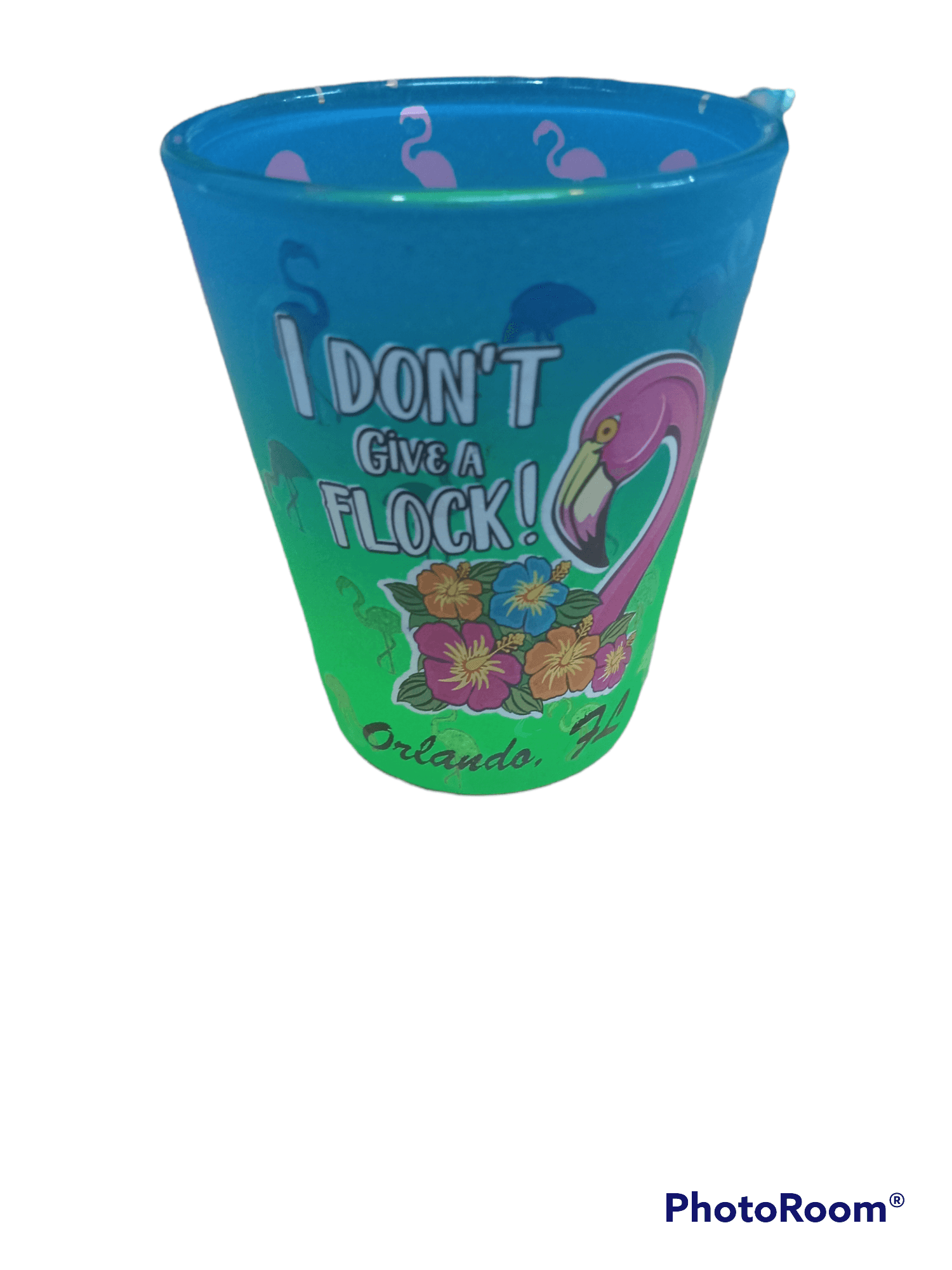 Flamingo Tye Dye Shot Glass