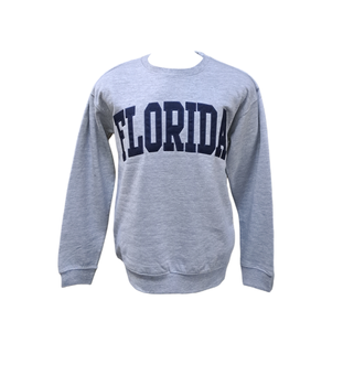 Florida Sunshine Tonal Crew Heather Gray Sweatshirt