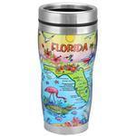 Florida Map Stainless 16oz Tumbler