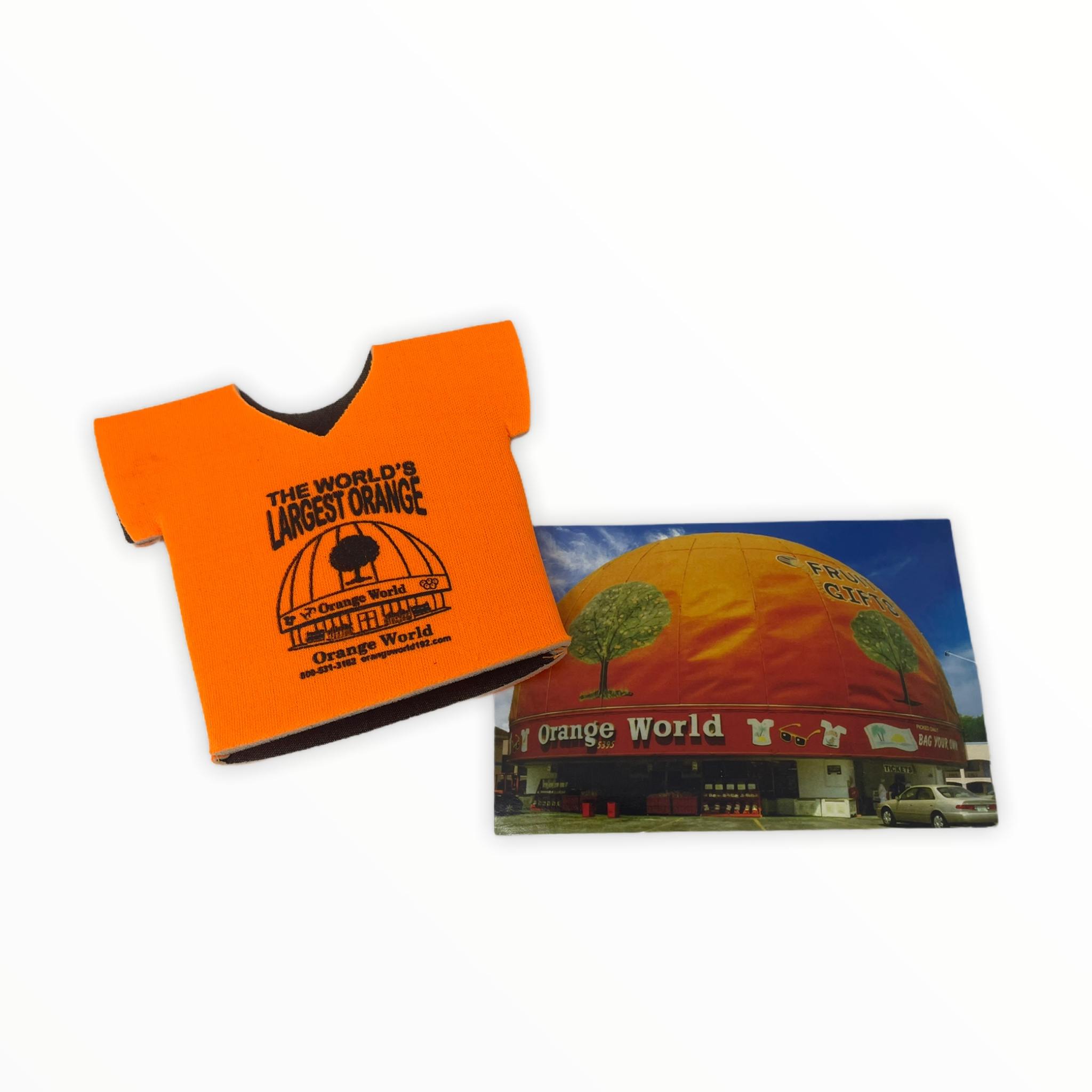 Florida Orange World Koozie with Postcard