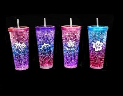 Freezer Gel Straw Tumbler 22oz