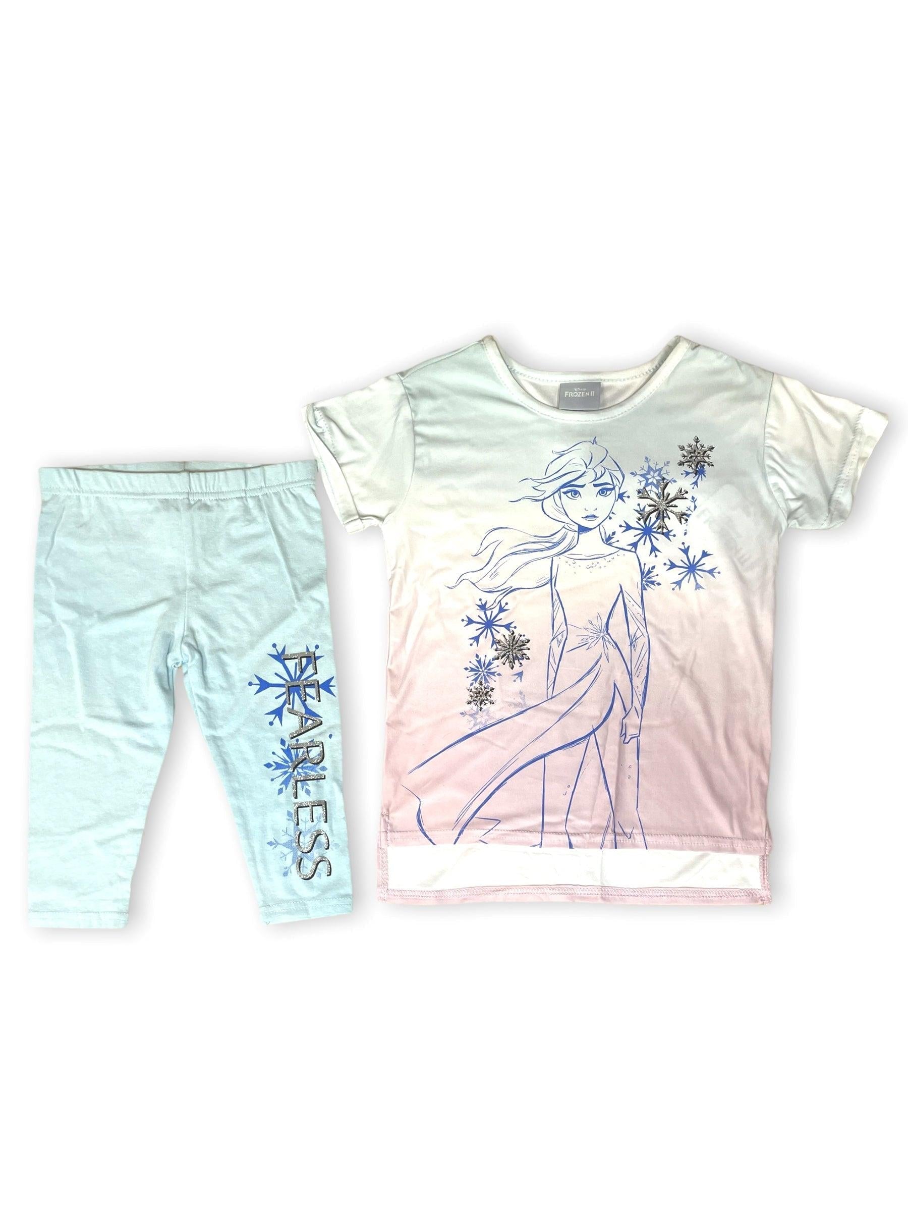 Frozen II Elsa T-Shirt & Legging Set with Scrunchie