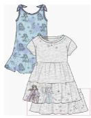 Toddlers Disney Frozen Anna & Elsa 2 Pack Dresses