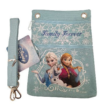 Frozen Family For Ever Printed 2 Zipper Passport Bag