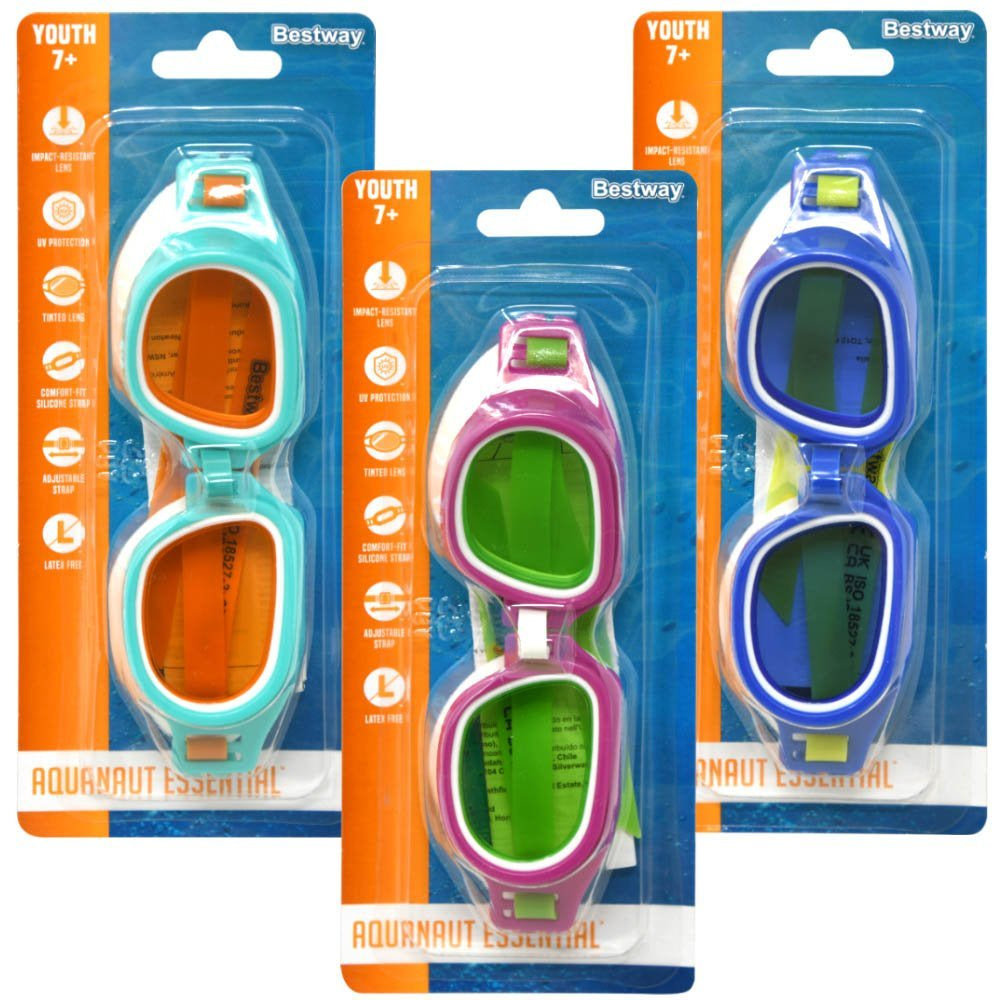 Aquanaut Goggles -resistant lenses & UV coating on blister card Assrt - 1pc