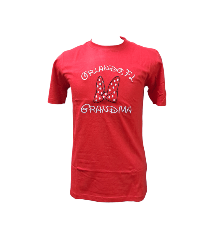 Grandma With Bow Red T shirts