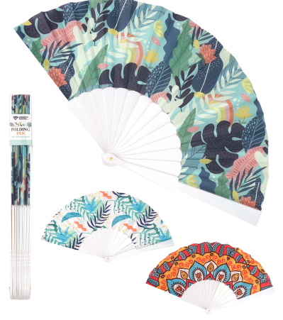 Folding Hand Fan (Botanical)