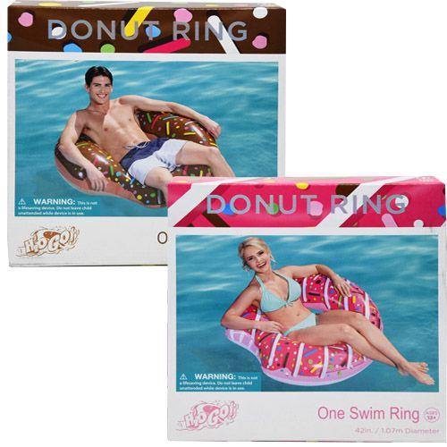 H2OGO! 42'' Inflatable Donut Ring Pool Float