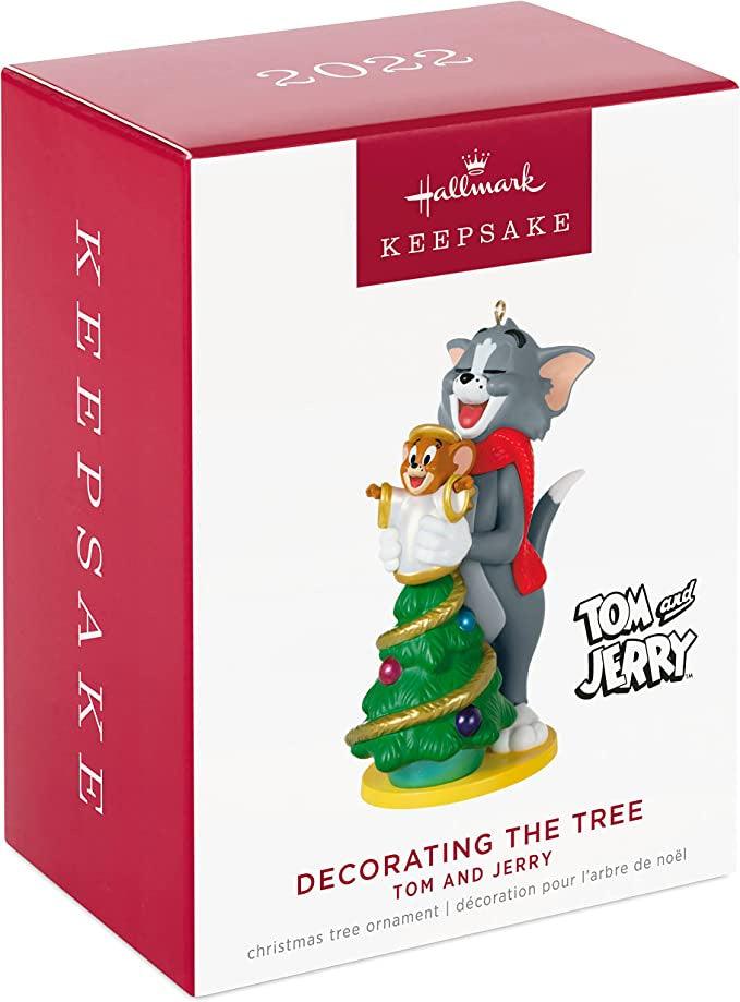 Hallmark Keepsake Christmas Ornament 2022, Tom and Jerry Decorating The Tree